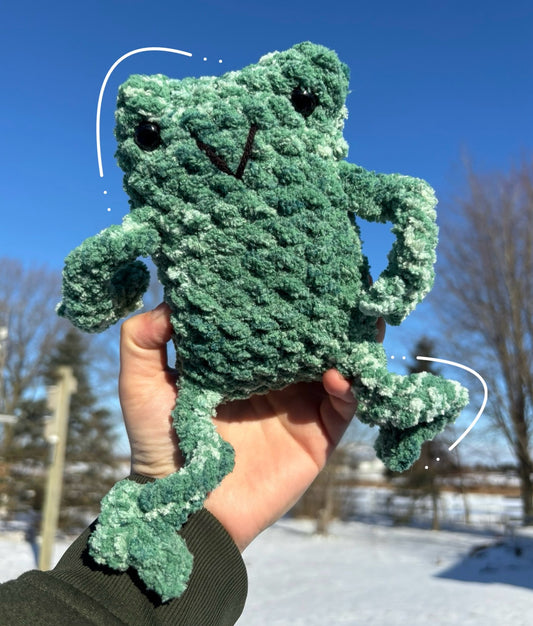Leggy Frog Crochet: Green