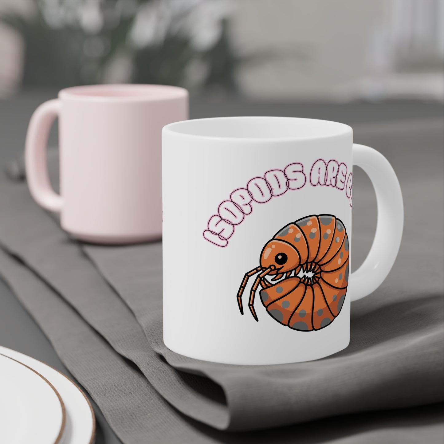 Isopods are Cool - 11oz and 15oz Ceramic White Mug - The Reptile Jungle Mugs
