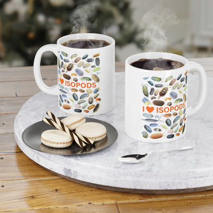 I Love Isopods Cup, Cute Isopod Enthusiast Gift, Isopod Collector Gift, Inverts, Isopod Gift (11oz/15oz/20oz)
