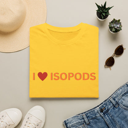 I Love Isopods T-Shirt — Cute Pet Enthusiast Tee, Isopod Collector Shirt, Isopod Shirts