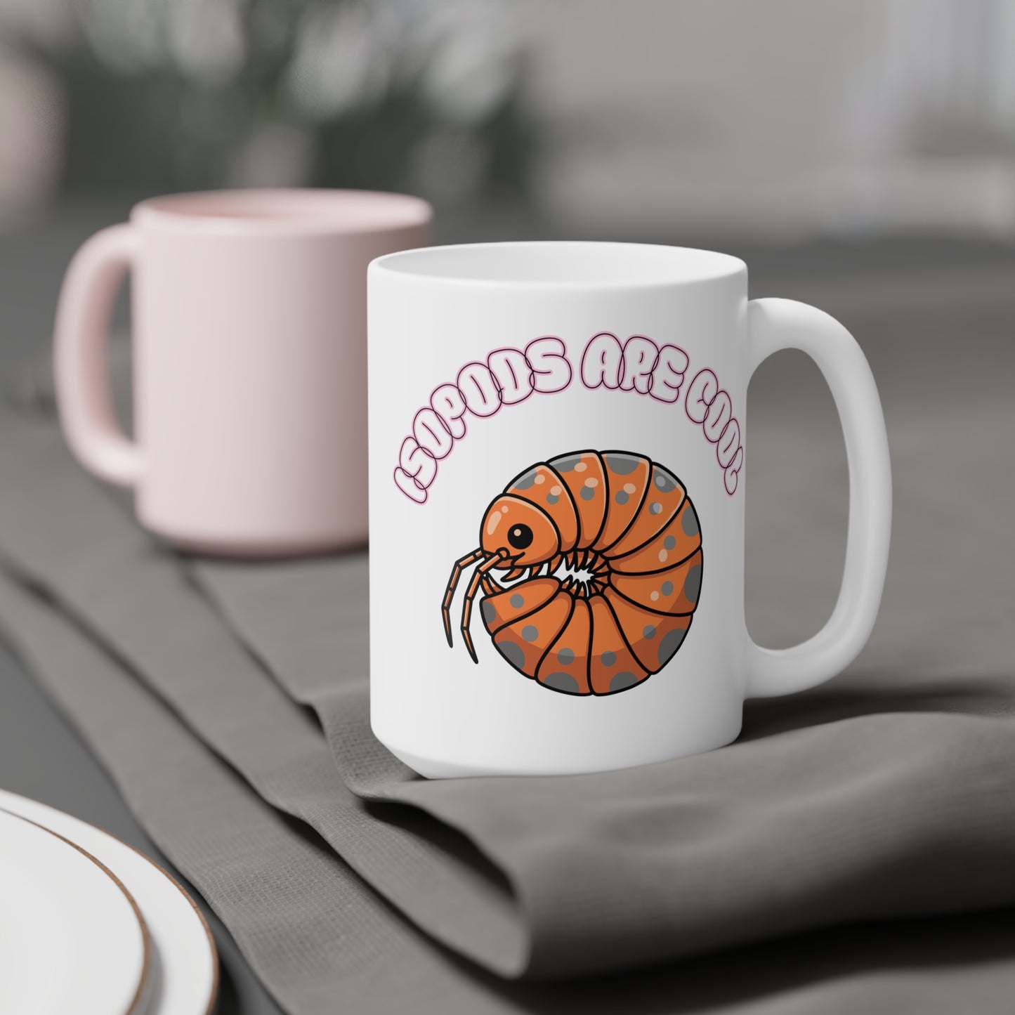 Isopods are Cool - 11oz and 15oz Ceramic White Mug - The Reptile Jungle Mugs