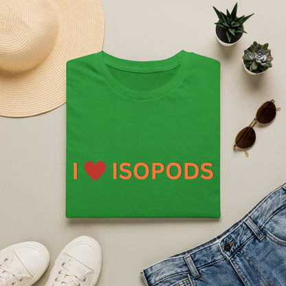 I Love Isopods T-Shirt — Cute Pet Enthusiast Tee, Isopod Collector Shirt, Isopod Shirts
