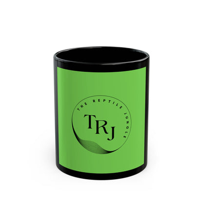 The Reptile Jungle Black Coffee Mug — TRJ Green Badge 11oz/15oz