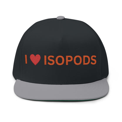 I LOVE ISOPODS Bill Cap/Hat, Isopod Collector Hat, Isopod Collectors, Hat Collector, The Reptile Jungle Merchandise