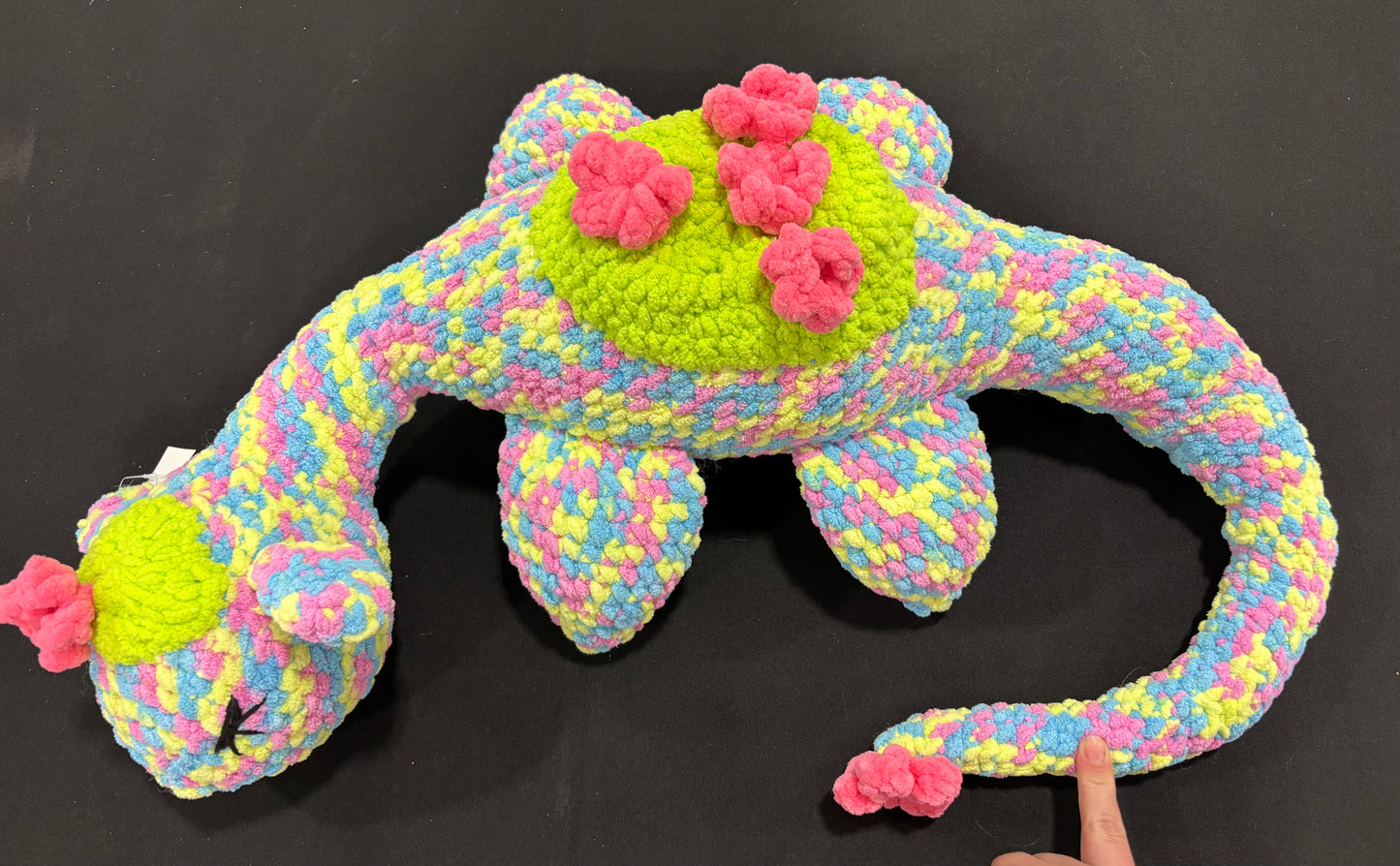 Cotton Candy Flower Plesiosaur Crochet Plush