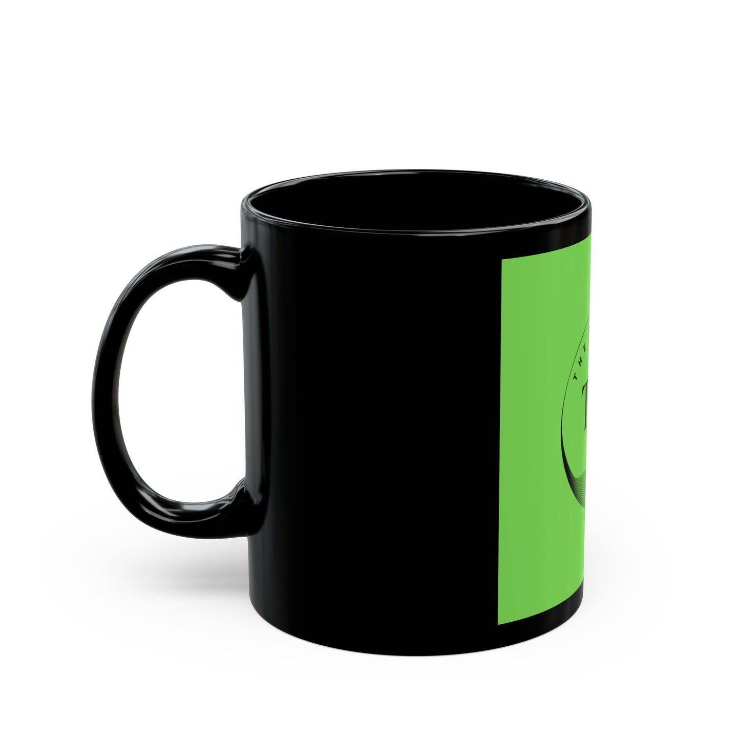 The Reptile Jungle Black Coffee Mug — TRJ Green Badge 11oz/15oz