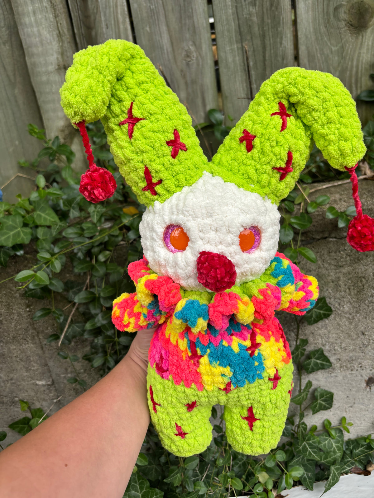 Chuckles the Clown Crochet Plushy, Stuffy Decortaion