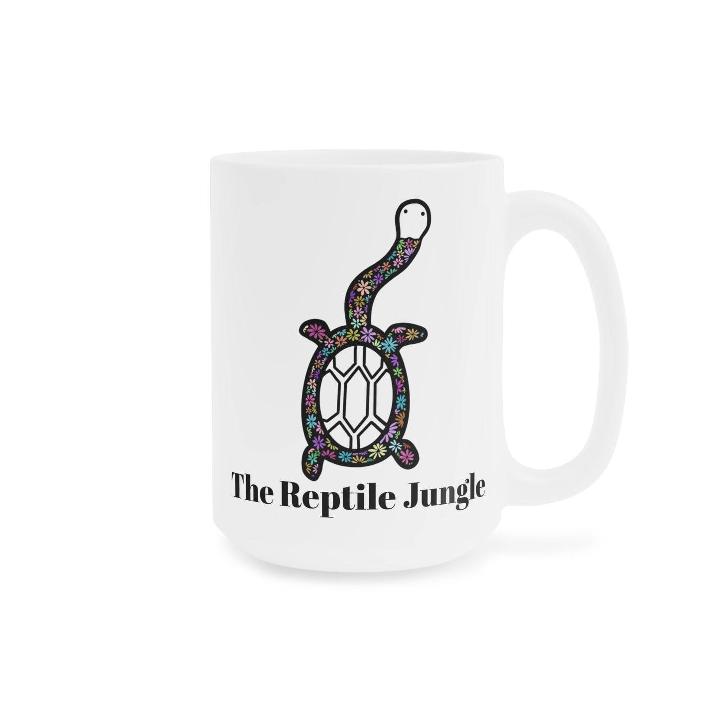 Floral Siebenrocki Snake Neck Turtle Mug (11oz, 15oz, 20oz)