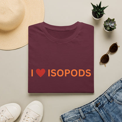 I Love Isopods T-Shirt — Cute Pet Enthusiast Tee, Isopod Collector Shirt, Isopod Shirts