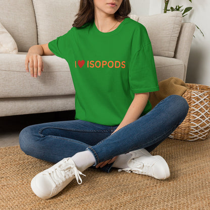 I Love Isopods T-Shirt — Cute Pet Enthusiast Tee, Isopod Collector Shirt, Isopod Shirts