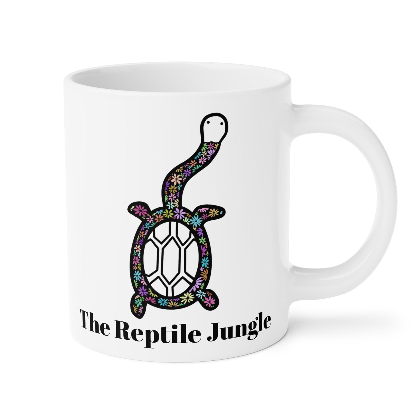 Floral Siebenrocki Snake Neck Turtle Mug (11oz, 15oz, 20oz)