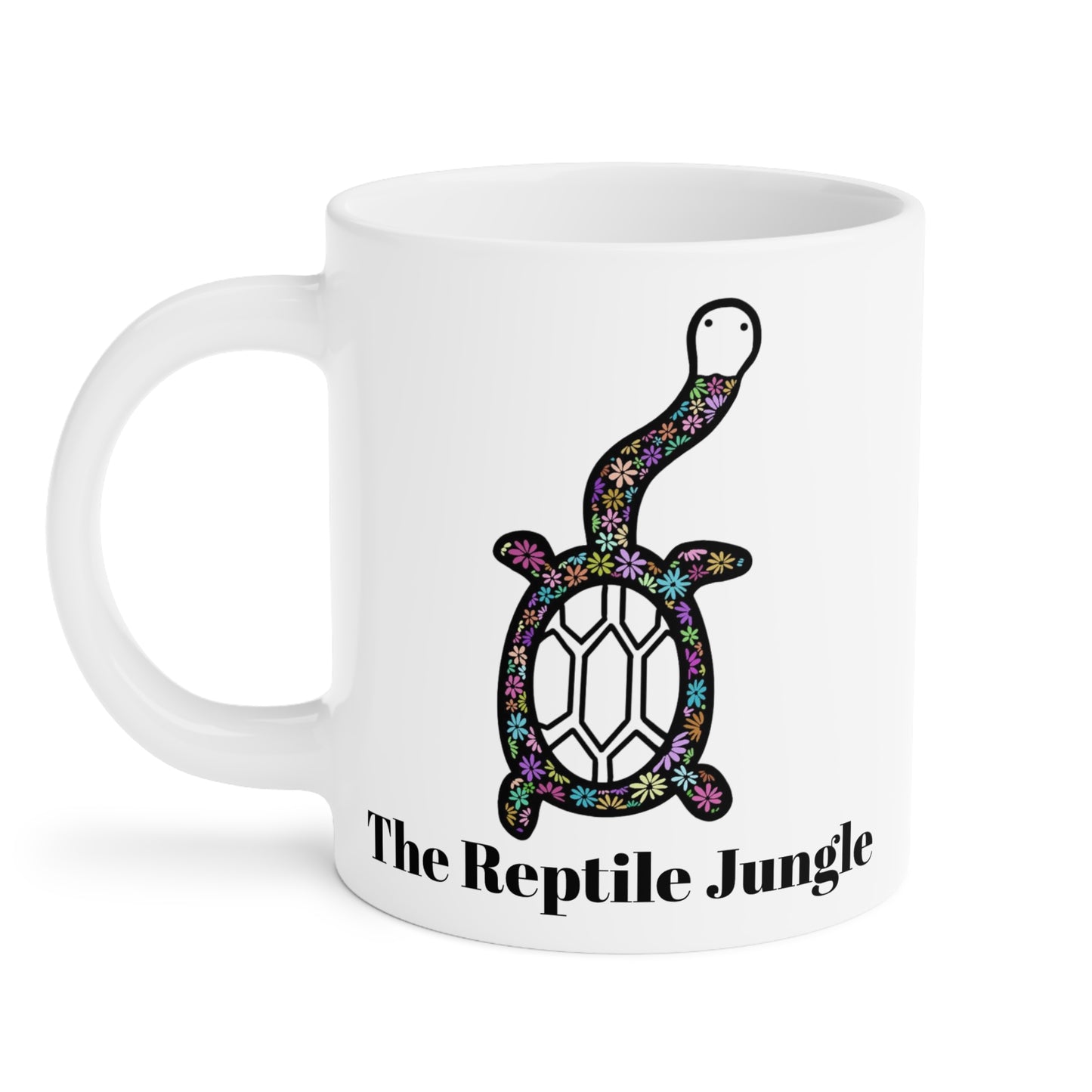 Floral Siebenrocki Snake Neck Turtle Mug (11oz, 15oz, 20oz)