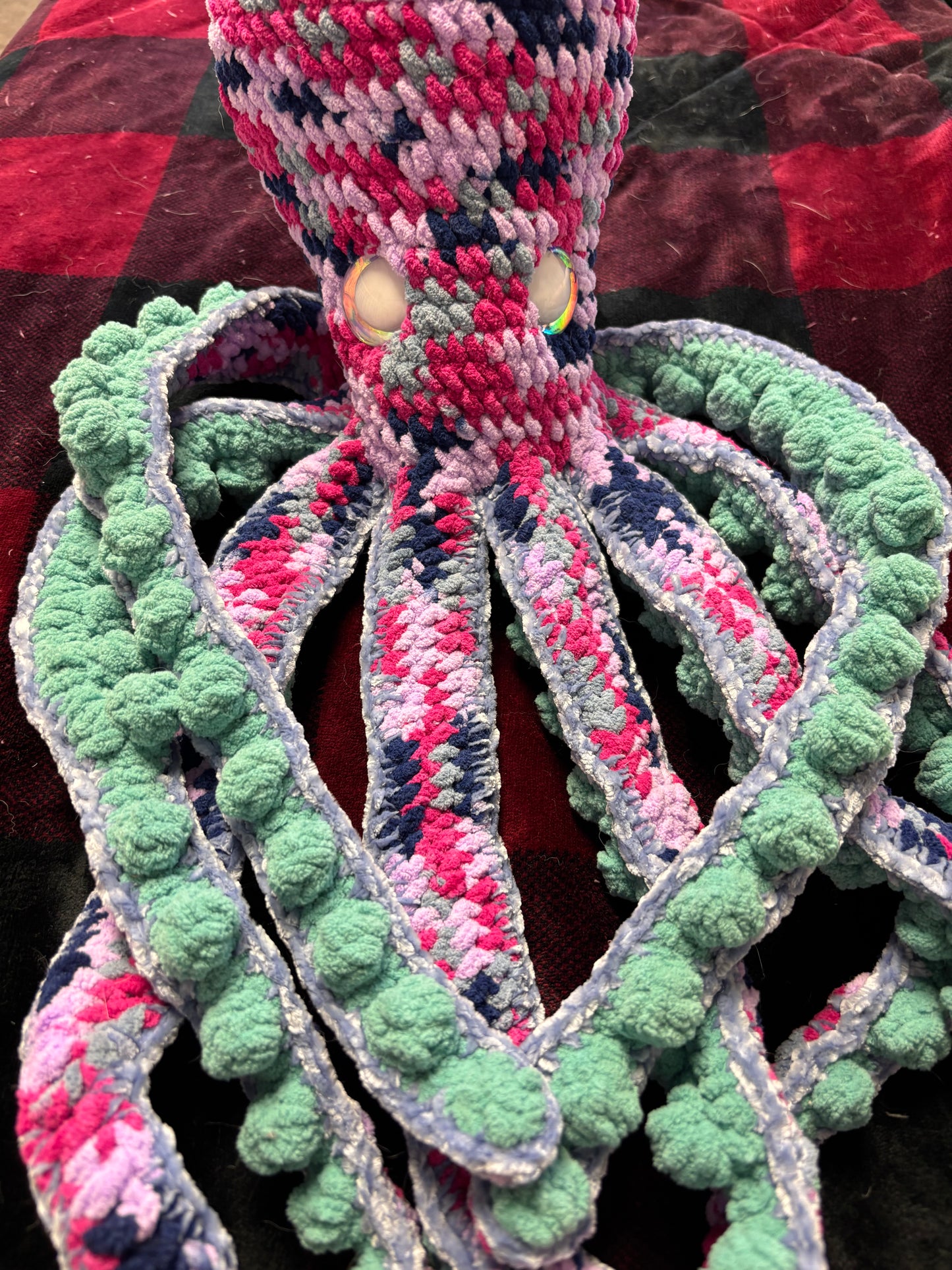 Multi Colour & Teal Orla The Octopus Crochet Plush