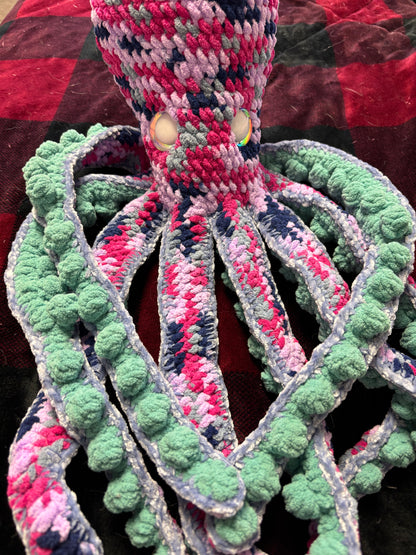 Multi Colour & Teal Orla The Octopus Crochet Plush