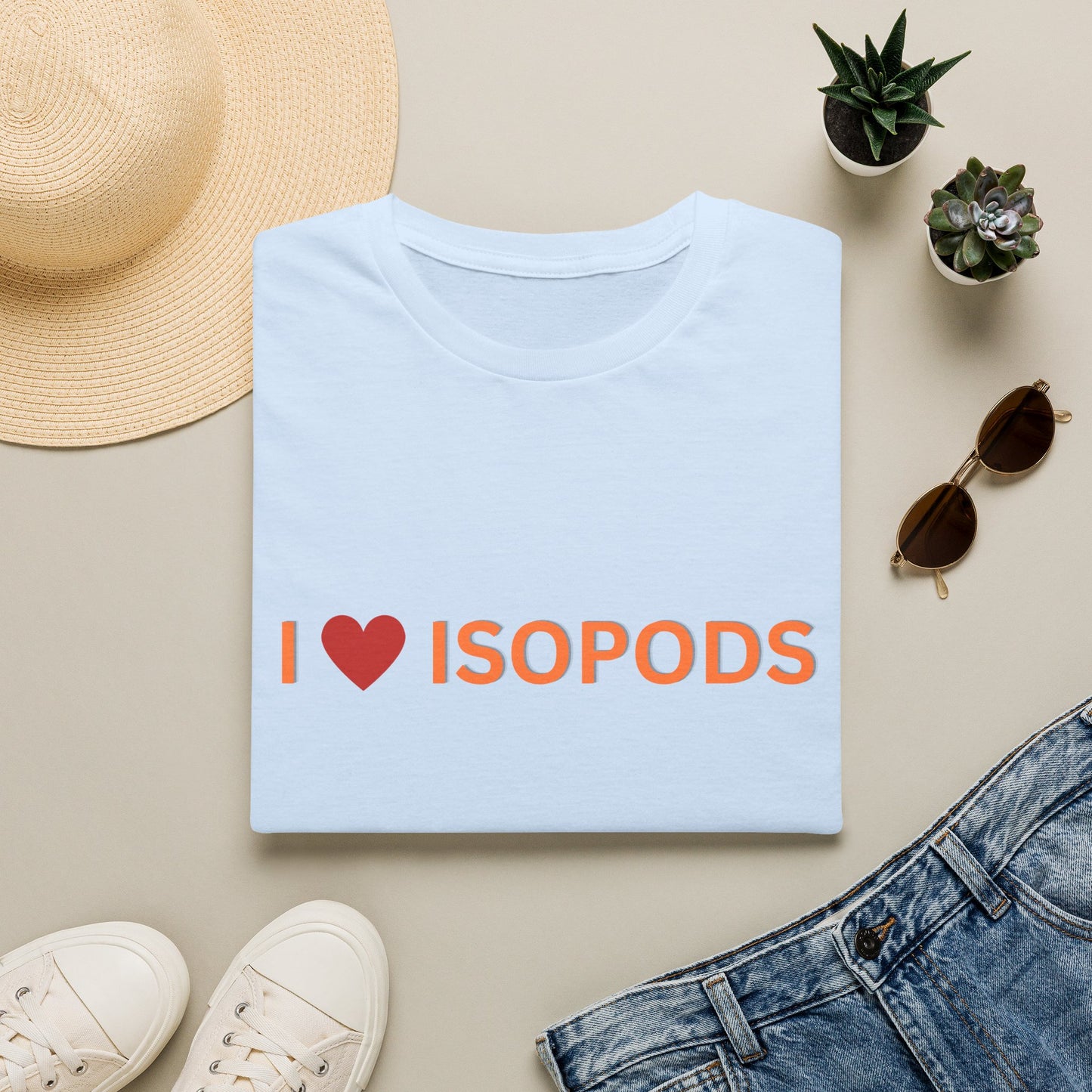 I Love Isopods T-Shirt — Cute Pet Enthusiast Tee, Isopod Collector Shirt, Isopod Shirts