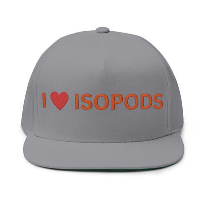 I LOVE ISOPODS Bill Cap/Hat, Isopod Collector Hat, Isopod Collectors, Hat Collector, The Reptile Jungle Merchandise