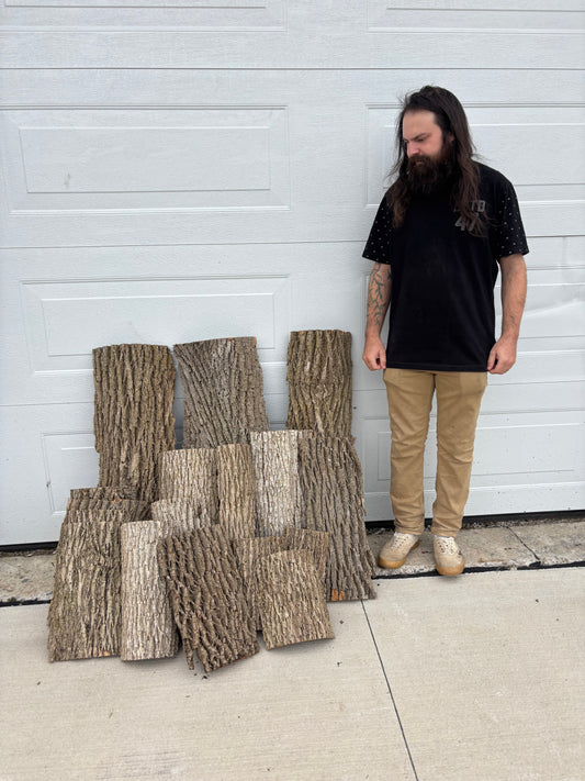 40 lb Background Panel Bundle, Hardwood Bark, Reptile Enclosure Bark, Cut Flat Ends