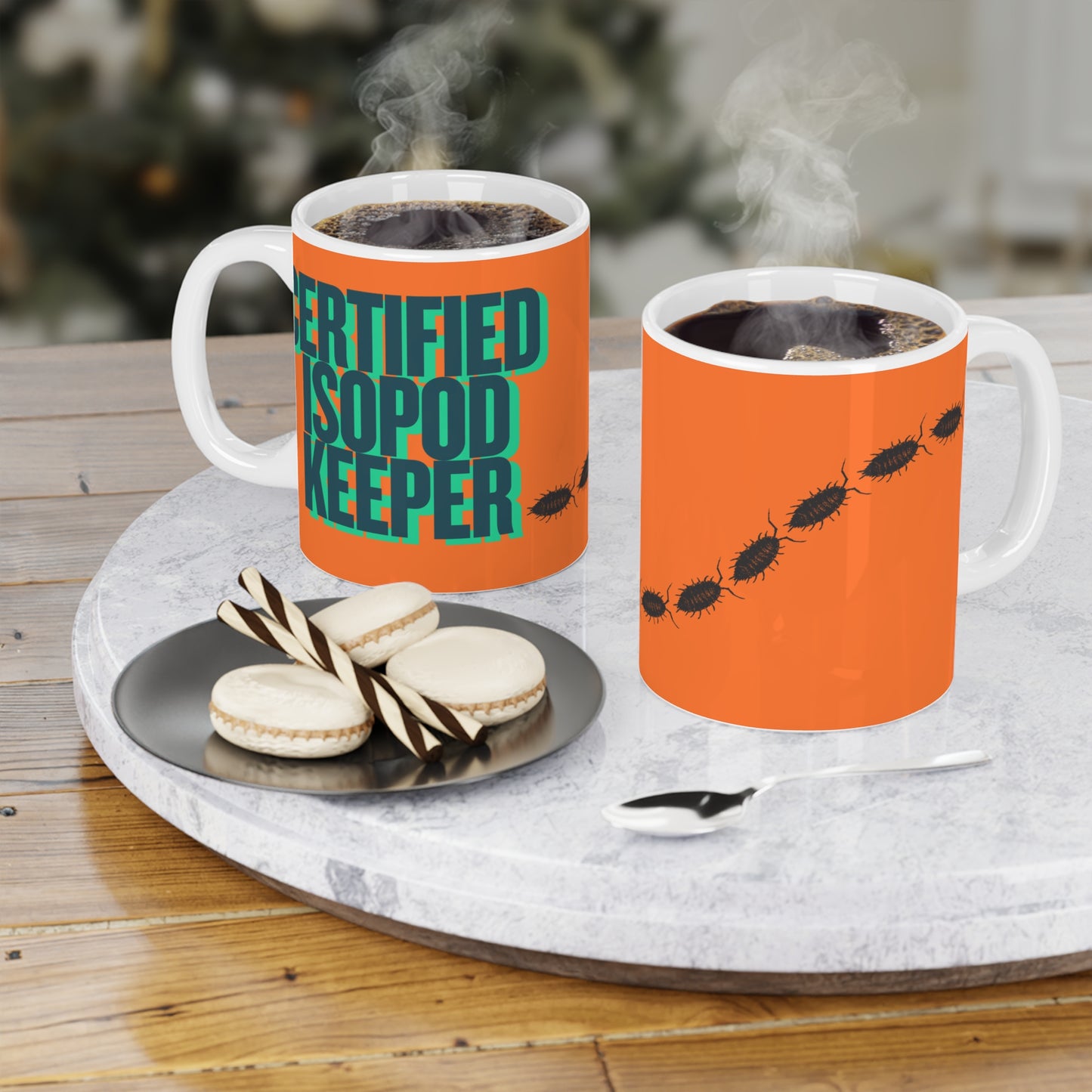 Certified Isopod Keeper Ceramic Mug - Funny Bug Lover Coffee Cup (11oz/15oz/20oz)
