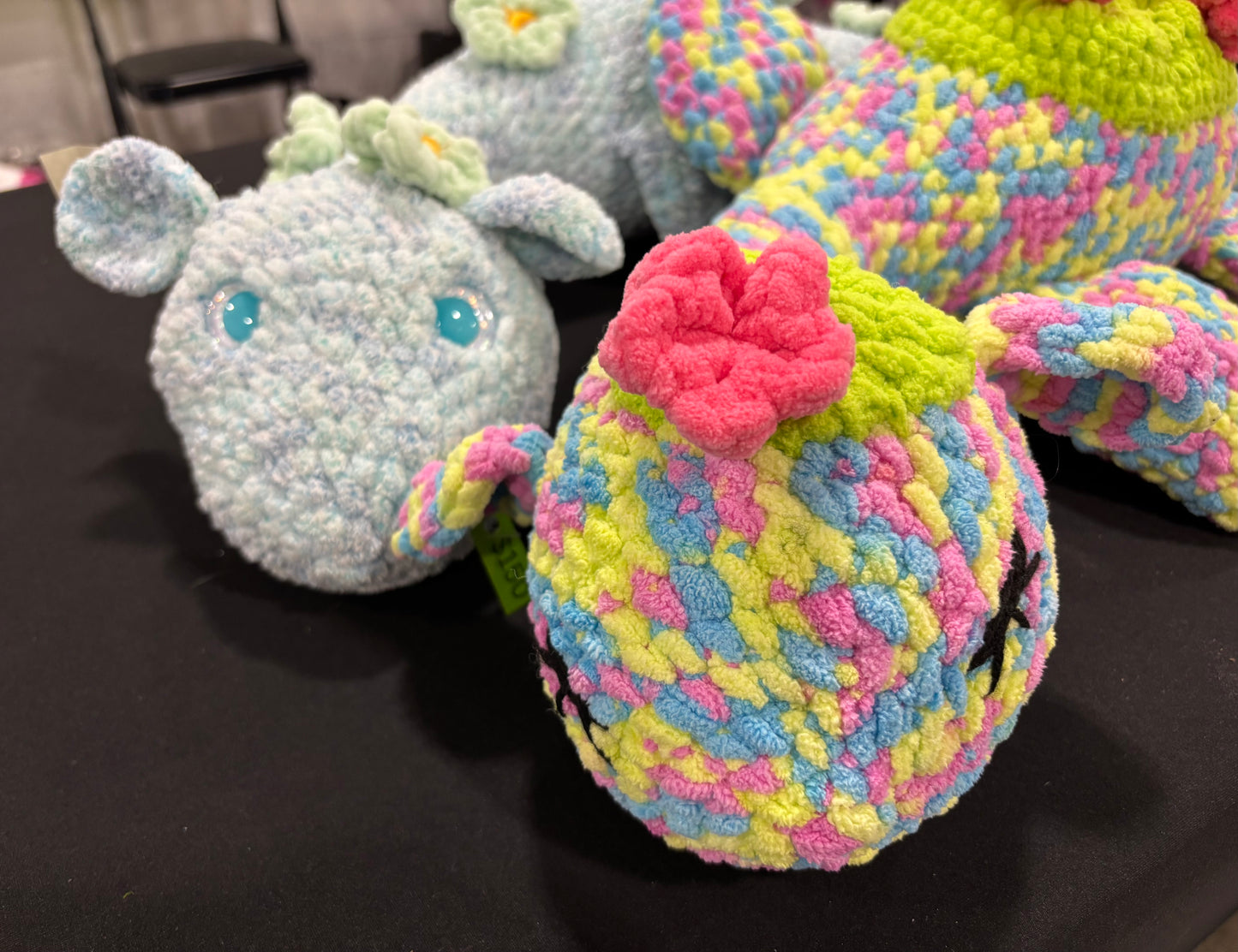 Blue Flower Plesiosaur Crochet Plush