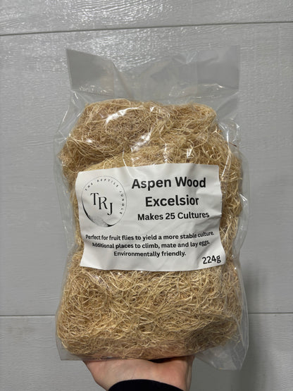 Aspen Wood Excelsior, Fruit Fly Culturing, 224g