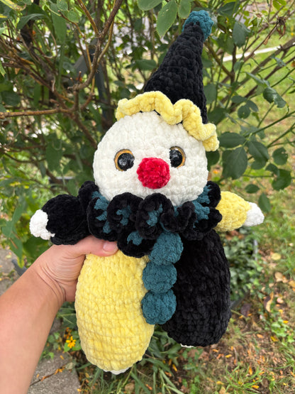 Skittles the Clown Crochet Plush - Yellow