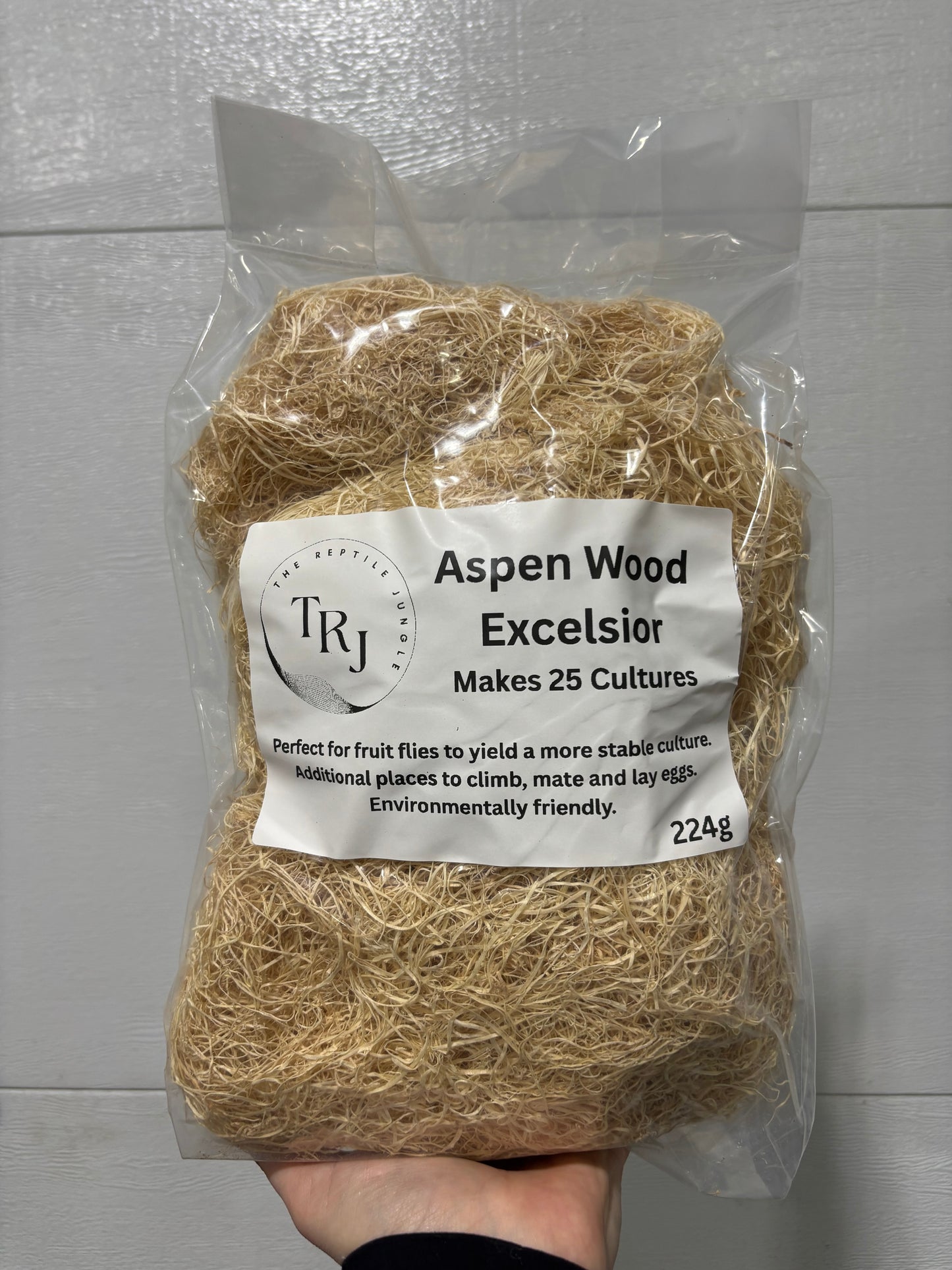 Aspen Wood Excelsior, Fruit Fly Culturing, 224g