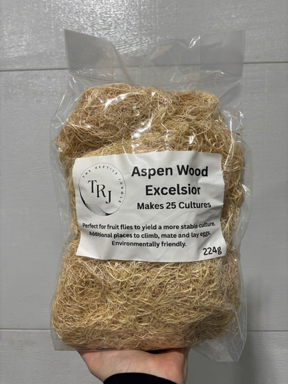 Aspen Wood Excelsior, Fruit Fly Culturing, 224g