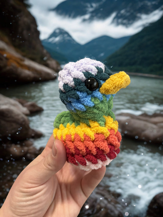 Rainbow Duck Crochet Plush