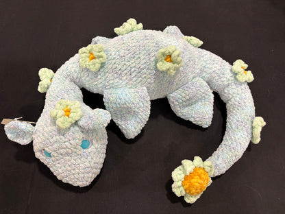 Blue Flower Plesiosaur Crochet Plush