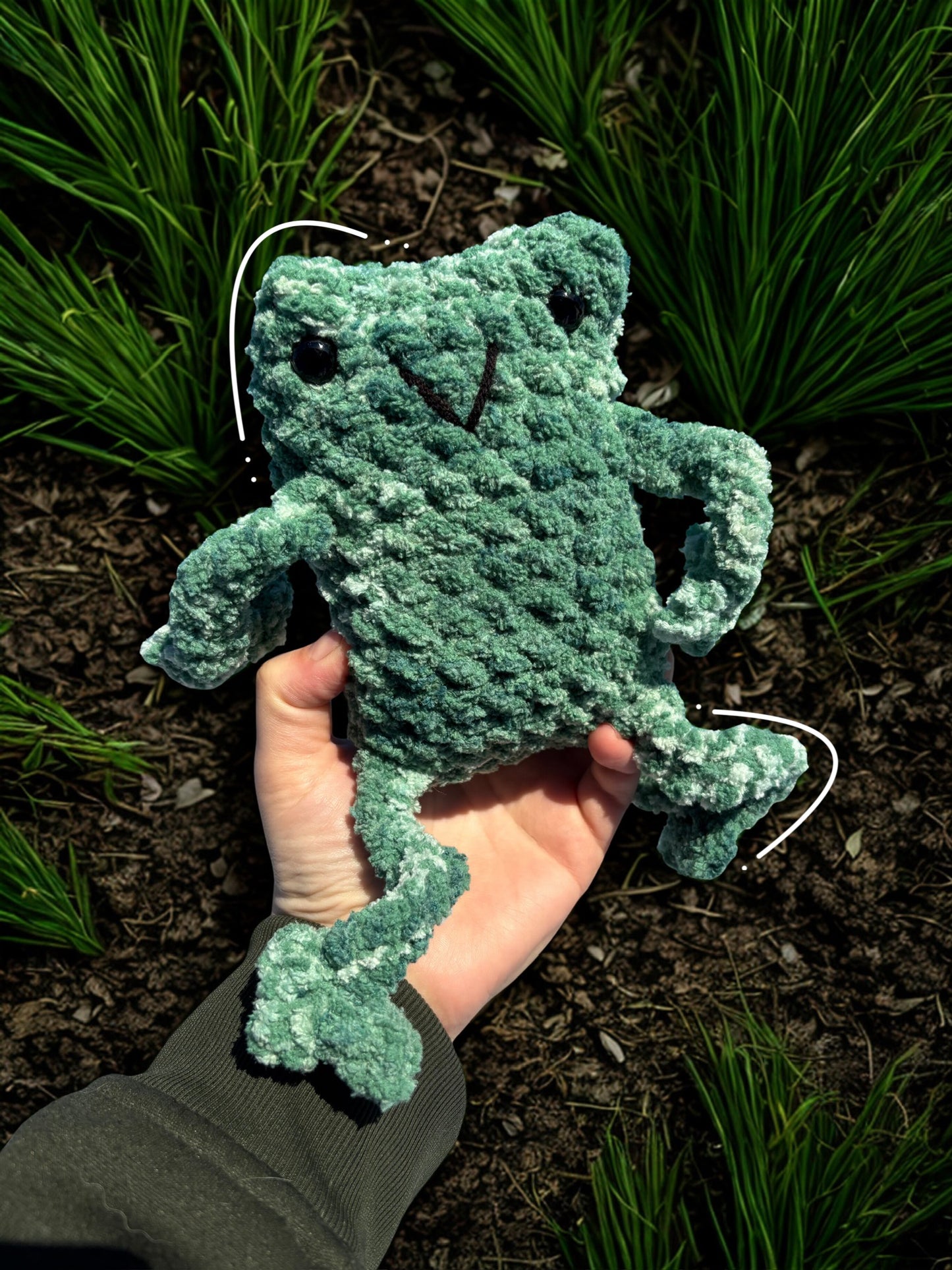 Leggy Frog Crochet: Green