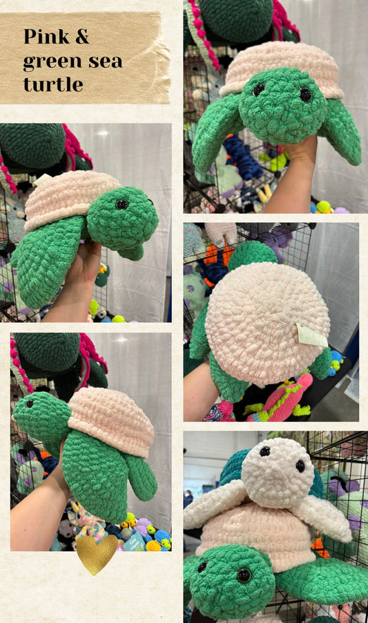 XL Sea Turtle Crochet Plush