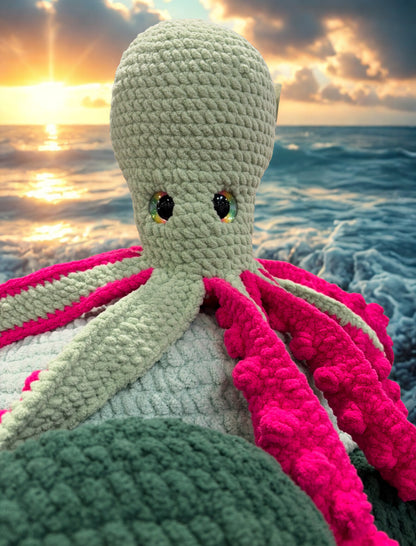 Pink & Green Orla The Octopus Crochet Plush