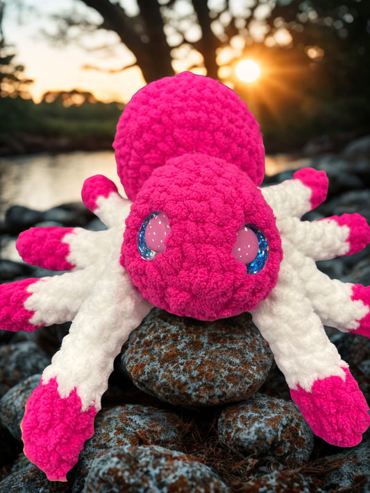 Pink Spider Crochet Plush