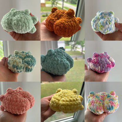 Cheeky Frog Crochet Plush, Plushies, Frogs with Butts